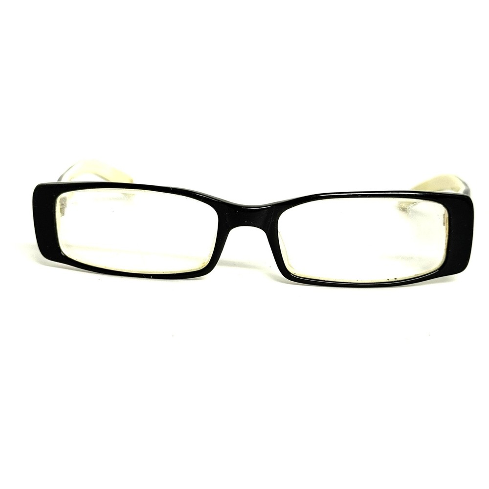 Bebe Le Hot Eyeglass Frames Back In Black Cream 51-16-135 Rectangular Glasses‎